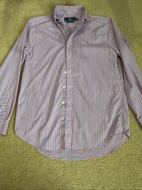 Vineyard Vines Red and Blue Check Button-Down Shirt